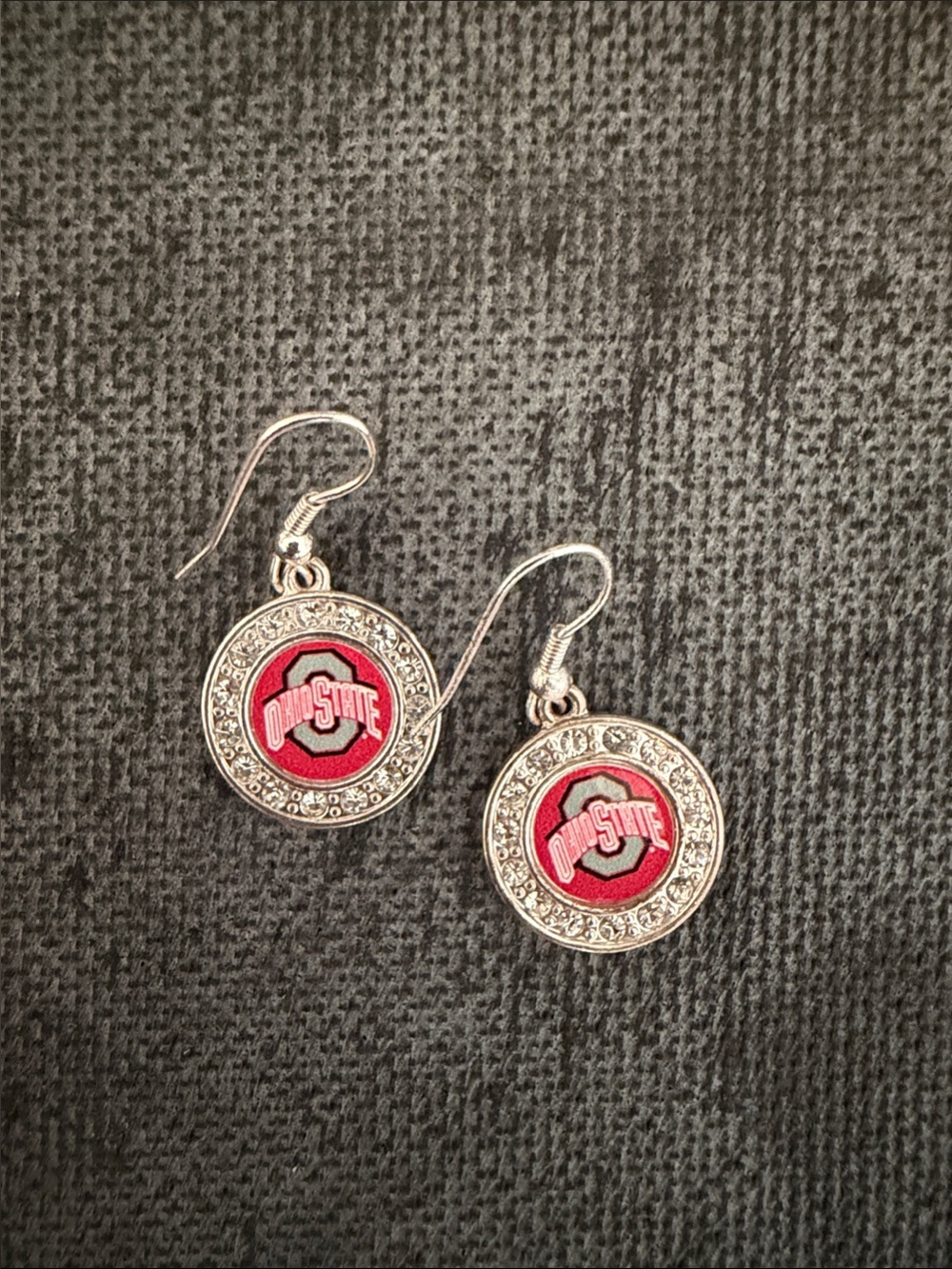 Ohio State Crystal Drop Earrings